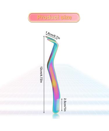 2pcs Stainless Steel Lash Tweezers Set for Volume and Classic Lashes - Rose Gold Colorful - Buy Online on SooperMarket.com