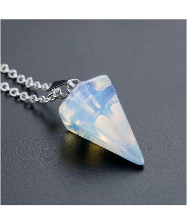 Crystal Decoration Fashion Natural Reiki Pendant Crystal Amulet Gemstone Hexagon Pyramid Necklace Charm Gift Jewelry Stone (Color : 4) - Buy Online on SooperMarket.com