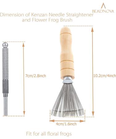 BEADNOVA Kenzan Needle Straightener & Brush Ikebana Tool Set for Floral Arrangements - Buy Online on SooperMarket.com