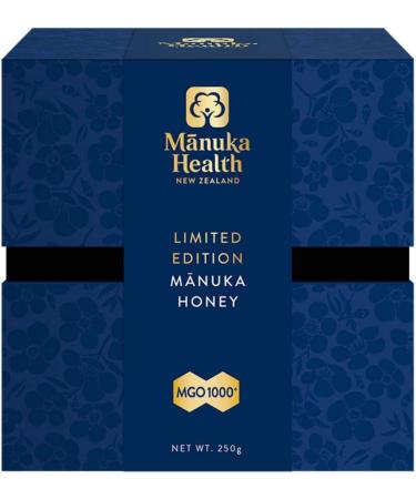 Manuka Health MGO 1000+ Manuka Honey/Pure New Zealand Manuka Honey with Methylglyoxal - Delicious Rich Flavour - Smooth Velvety Texture - 250g Pot - Buy Online on SooperMarket.com