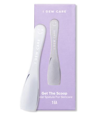 I Dew Care Multi-functional Applicator - Get The Scoop | Gift, Stainless Steel Spatula, Beauty Tool for Cream, Lip Balm, Wash-Off Masks, Mixing, Depuffing