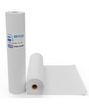 White Kraft Arts and Crafts Paper Roll - 18 inches by 175 Feet (2100 Inch) - Ideal for Paints, Wall Art, Easel Paper, Fadeless Bulletin Board Paper, Gift Wrapping Paper and Kids Crafts - Made in USA