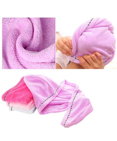 Premium Microfiber Hair Drying Towels - 4 Pack Quick Dry Turbans for Long Hair | Fast Absorbent Shower Wraps - Buy Online on SooperMarket.com