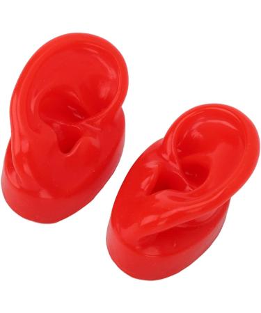 Pair of Red Silicone Human Ear Models for Acupuncture Display - Buy Online on SooperMarket.com