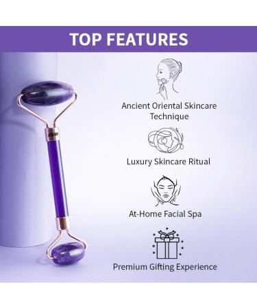 Nykaa Naturals Amethyst Face Roller - Diminish Fine Lines & Wrinkles | Natural Skin Calming Crystals | Tone & Sculpt Skin - 1 pc - Buy Online on SooperMarket.com