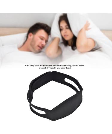 Adjustable Snoring Stop Belt Chin Strap - Black Nylon for Men and Women - Bedroom and Office Sleep Aid - Buy Online on SooperMarket.com
