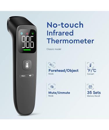 Viproud No-Touch Digital Forehead Thermometer - High Accuracy with LED Screen and Fever Alarm - Buy Online on SooperMarket.com