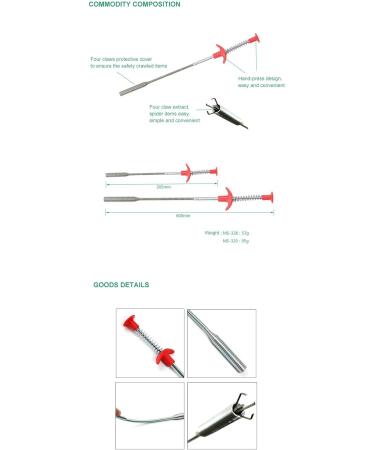 Premium 600mm Bathroom & Kitchen Drain Cleaning Tools - International Shipping Available - Buy Online on SooperMarket.com