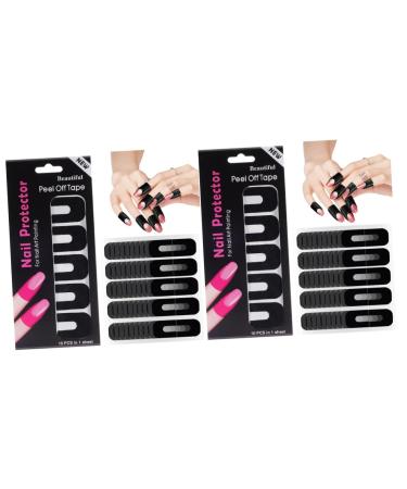 Ipetboom Nail Protector 200 Sheets nail gel polish nail protective oil nail polish patch adhesive tape protective film Nail Polish Guard tool Nail Polish Guards For Fingers Nail Tape 3.00X2.50X0.10CMx2pcs As Shownx2pcs