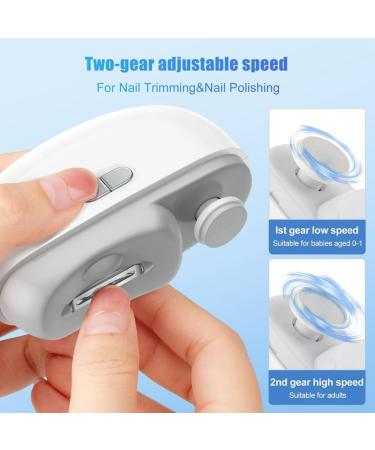 Dawafit Nail Clipper Electric Nail Clipper with Light & 2 Speeds Fingernail Cutter and Polisher Nail Scraps Storage Rechargeable - Buy Online on SooperMarket.com