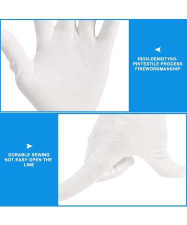 3 Pairs White Cotton Gloves for Dry Hands - Premium Moisturizing Gloves for Eczema & Overnight Use | Unisex Hand Protection for Jewelry & Coin Handling - Buy Online on SooperMarket.com