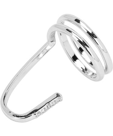 Nail Art Fingernail Rings Decorative Nail Ring Fashion Fingertip Jewelry Nail Art Ring Ladies Wearing Nail Accessories Women Finger Nail Ring Electroplated Copper Fingernail Rings(3050 Platinum) - Buy Online on SooperMarket.com