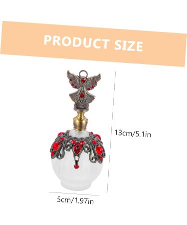 Angoily Perfume Bottle Essential Oil Bottle Glass Decorations Travel Delicate Red - Buy Online on SooperMarket.com