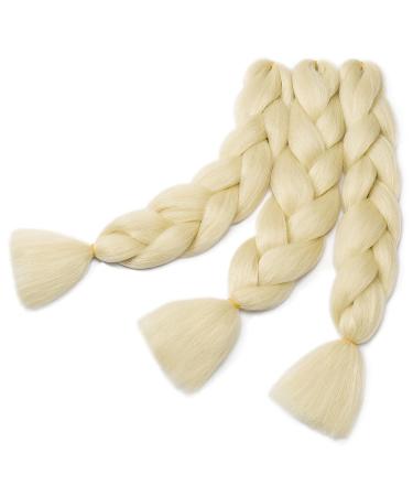 Gairyan 24 Jumbo Braids Extensions - Ombre Synthetic Hair - 3 Pack of Bleached Blonde Braid Hair for Box Braid & Crochet Twists - 300g 60cm - Buy Online on SooperMarket.com