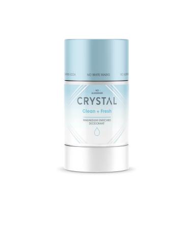 Crystal Magnesium Solid Stick Natural Deodorant  Non-Irritating Aluminum Free Deodorant for Men or Women  Safely and Effectively Fights Odor  Baking Soda Free  2.5 oz Clean + Fresh (2.5 oz) 2.50 Ounce (Pack of 1)