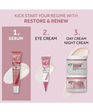 No7 Restore & Renew Face & Neck Serum - Anti Aging Collagen Peptide with Hyaluronic Acid and Pro Retinol - 50ml - Buy Online on SooperMarket.com