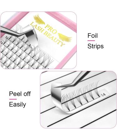 5D-D-0.10-13mm Short Stem Pre Made Fan Eyelash Extensions - Russian Volume Lashes 0.07 0.10 - 13mm Length - Buy Online on SooperMarket.com
