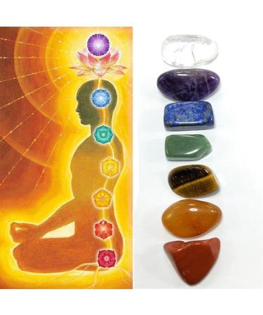 Stone 7pcs/Set Reiki Natural Stone Tumbled Stone Irregular Polishing Rock Quartz Yoga Bead for Decoration Balance Gemstone Decoration ERTEYIN - Buy Online on SooperMarket.com