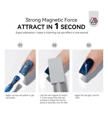 Buy Saviland Cat Eye Magnetic Nail Polish Set 9PCS Magnet Tools for Stunning Cat Eye Effects | Strong Suction & Double-Ended Design Perfect for Salon Art - Buy Online on SooperMarket.com