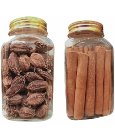 Farm Royale Cinnamon Whole & Black Cardamom/Elachi Whole||1+1 Combo(100gm & 100gm) ||100% Pure and Natural||Shudh||Handpicked Material||Export quality - Buy Online on SooperMarket.com