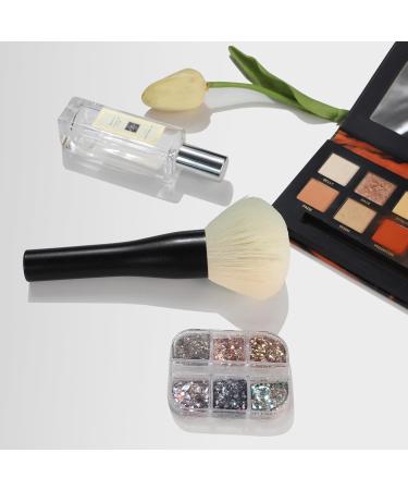 HEYMKGO Powder Makeup Brush - Full Face Powder Brush for Setting Powder Bronzer Blush Blending Buffing Sculpting - Large Fluffy Kabuki Brush with Synthetic Bristles for Even Application - Buy Online on SooperMarket.com