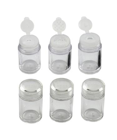 Cosmetic powder cans 6 pieces 10 ml of empty loose powder bottles mini refillable travel cosmetics container for glitter powder eyeshadow powder