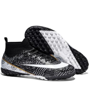 Vtasq High Top Soccer Shoes for Men & Boys - Artificial Turf Football Shoes - Unisex Training Footwear - EU Size 39 - Black - Buy Online on SooperMarket.com