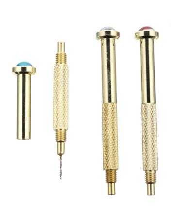 FRCOLOR 9 Pcs Nail Drilling Drill Nail Piercing Drills Drill Machine Bit Nail Jewels Acrylic Nail Drill Nail Piercing Tools Diy Nail Drill Nail Art Tools Hand Drill Metal Do It Yourself 6.5x0.8cmx3pcs Goldenx3pcs