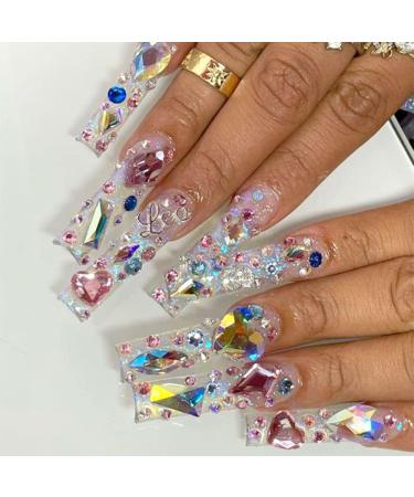 50pcs Colorful Pointed Bottom Nail Rhinestones - Multi Shapes for Nails & Crafts - Buy Online on SooperMarket.com