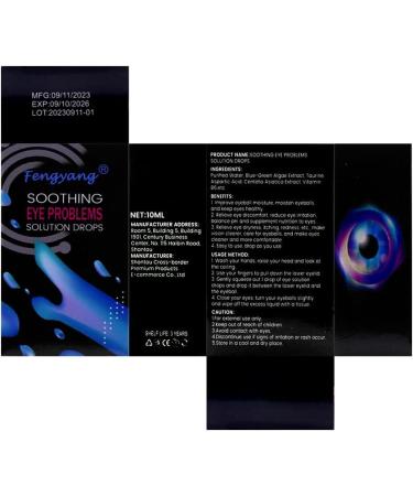 Fengyang 2PCs Eye Drops - Effective Treatment for Dry Eyes & Eye Problems Relieves Wounds International Shipping Available - Buy Online on SooperMarket.com