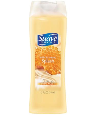 Suave Naturals Creamy Body Wash - Milk & Honey Splash 12 Ounce Honey 12 Fl Oz (Pack of 1)