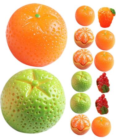 HEMOTON 50 Pcs tangerine Hair ring three-dimensional Grape photography props phone case simulated fruit adornment resin charms decorations patch fake fruit model miniature - Buy Online on SooperMarket.com