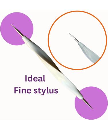 Fine Stylus Puncture Tool | Happy Dotting Company | Double Ended Mandala Dotting Stylus for Flawless Dots | International Shipping Available - Buy Online on SooperMarket.com