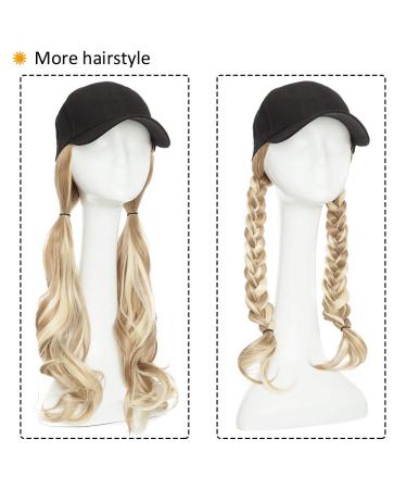 Buy Affordable Tess Extensions 16 Ombre Light Brown/Blond Synthetic Hair with Black Baseball Cap | 290g Women's Hair Extensions - Buy Online on SooperMarket.com