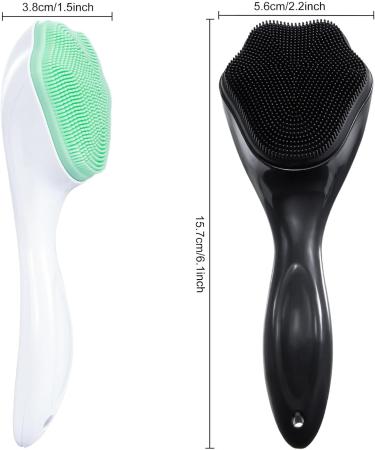 Handheld Silicone Face Scrubber Exfoliator Ooloveminso 3 PC Face Brushes for Cleansing and Exfoliating Manual Facial Cleansing Brush Gentle Soft Face Wash Brush for Sensitive Delicate Dry Skin - Buy Online on SooperMarket.com