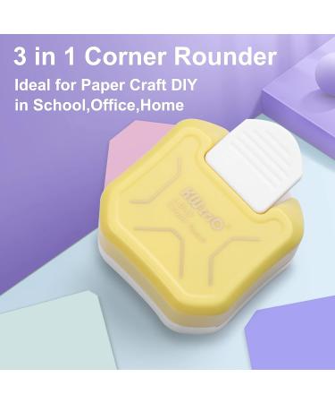 Zettokete Flat Angle Corner Punch 3 in 1 Corner Cutter Corner Rounder 5mm+10mm+15mm Cutting Length Craft Punch Paper Punch for Crafting Scrapbooking Supplies Gift Card Photo DIY Office & Home(Yellow) - Buy Online on SooperMarket.com