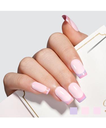 AILLSA Pastel Pink Gel Nail Polish Set Lavender Purple Lilac Orange Macaron Gel Polish with Base and Top Coat Long Lasting All Season Color Soak Off U V L ED Manicure Art Salon DIY at Home 7Pcs 8ML Pink Macaron - Buy Online on SooperMarket.com