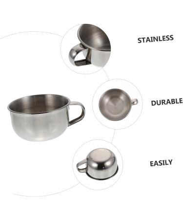 Minkissy 3-Piece Shaving Set - Metal Razor Bowl & Wooden Shaving Cup - Rustproof Steel Gift for Men - Buy Online on SooperMarket.com