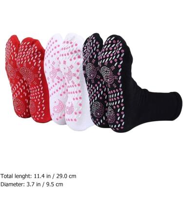 MAGICLULU Unisex Tourmaline Self-Heating Health Socks - 3 Pairs Mix Color, Ideal for Fishing, Camping, Hiking, Skiing - Men and Women - Buy Online on SooperMarket.com