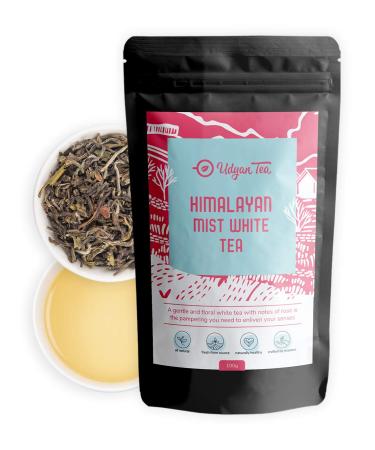 Udyan Tea Himalayan Mist White Tea 100 Gm (40 Cups) | Fresh Loose Leaf White Tea for Healthy Glowing Skin | Low Caffeine & Rich in Antioxidants Himalayan Mist White Tea 100 g