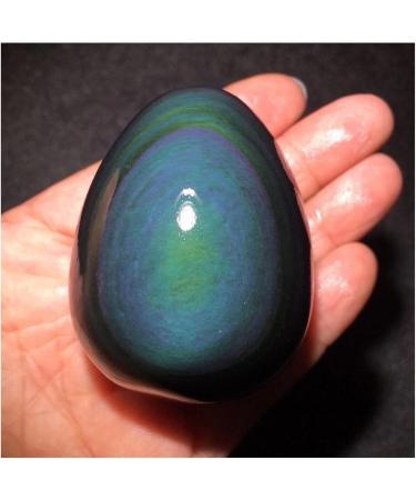 Crystal 4-5cm 1pcs Natural Rainbow Obsidian cat Eye Stones Shape Quartz Crystal Ornament Stone Collection - Buy Online on SooperMarket.com