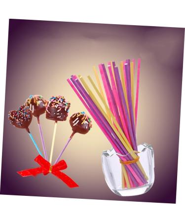 PRETYZOOM 200pcs Cake Sticks Cotton Paper Sticks Sucker Sticks Cake Supplies Cookie Sticks Cake Accessories Candy Wrappers Accessories Lollipops 15c Solid Chocolate Stick - Buy Online on SooperMarket.com