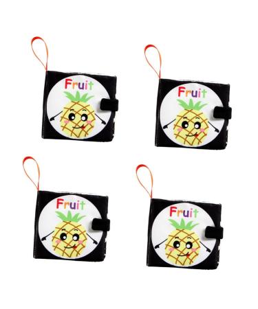 Abaodam 4 pieces fabric book children's stuff book Playosmo -white toy for toddlers fabric books for babies children's toys educational toys manual children's book
