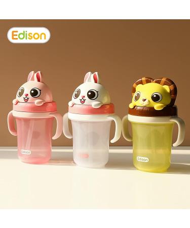 Edison Friends 3D Non-Spill Straw Cup - BPA Free, Platinum Silicone, White Rabbit Design | 10.1 Oz - Made in Korea - Buy Online on SooperMarket.com
