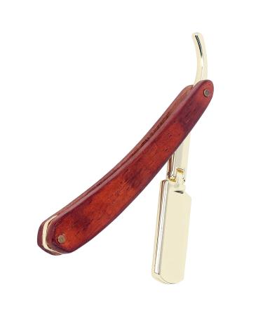 Professional Stainless Steel Manual Bartklingen Holder for Men | Hairdressing Bar Cutter Rack with Beech Handle - Buy Online on SooperMarket.com