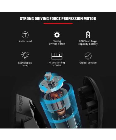 Hair Clipper Cordless Hair Clippers for Men Bluesa Maamlly Professional Waterproof Hair Beard Trimmer Rechargeable Led Display Hair Clippers - Buy Online on SooperMarket.com
