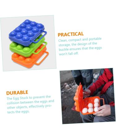 OSALADI 2pcs Boxes Outdoor Egg Carton Food Containers Egg Container Egg Dispenser Cases Eggshell Folding - Buy Online on SooperMarket.com
