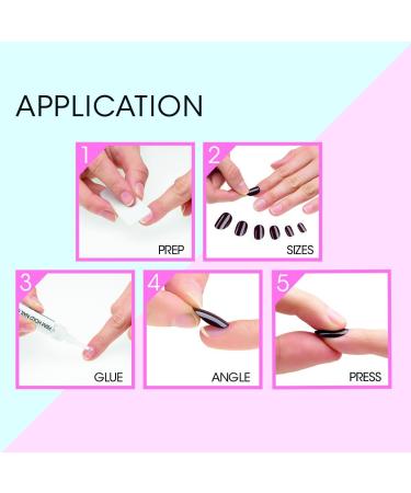Elegant Touch Colour False Nails Steel the Night Oval Shape (previously known as After Dark) 24 Nails with Glue included & Colour Nails - Power Trip - Shimmer Dusky Rose - Oval Shape Variety Pack + Shimmer Dusky Rose - Buy Online on SooperMarket.com