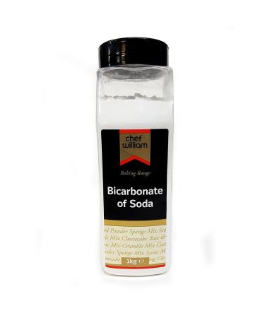 Bicarbonate of soda - Baking Soda 1kg Jar - Chef William - Large Shaker Jar
