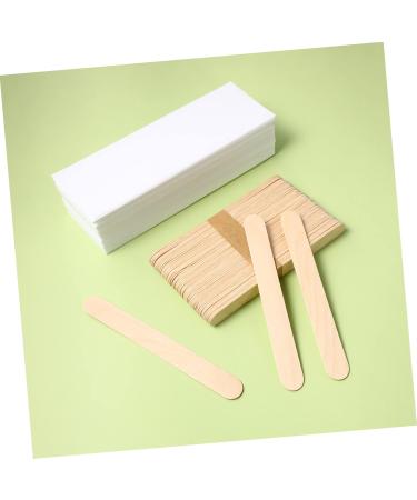 FOMIYES 200 STK Wax Paper & Wooden Wax Sticks for Hair Removal - Ideal for Women s Waxing Soft Wax & Wax Strips - Buy Online on SooperMarket.com